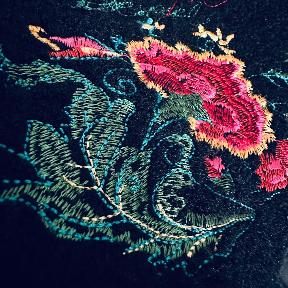 Desigual National Wind Trench Coat w/ Adorable Cosmic Embroidered Detail - 36 - Picture 11 of 12